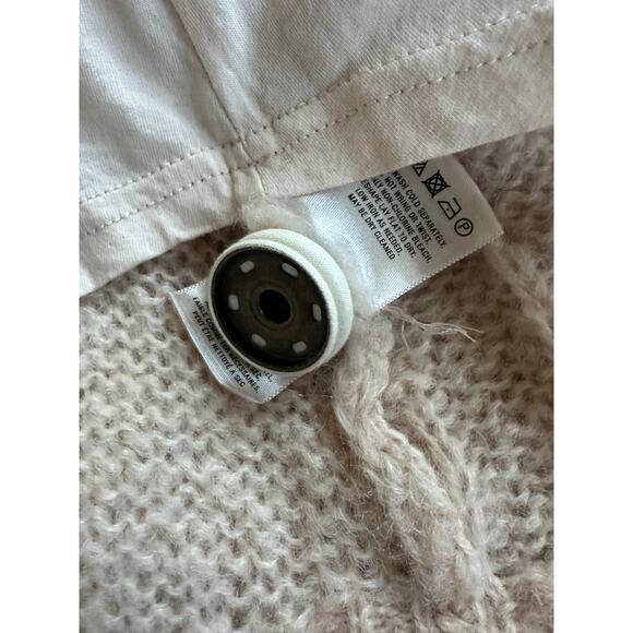 Anthropologie HWR mohair wool cardigan shawl blush lined fuzzy sz s - Picture 14 of 16